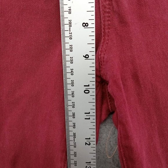 Madewell Jeans Womens 30 Red Maroon 9" High Riser Super Skinny Denim Barbiecore - Picture 5 of 9